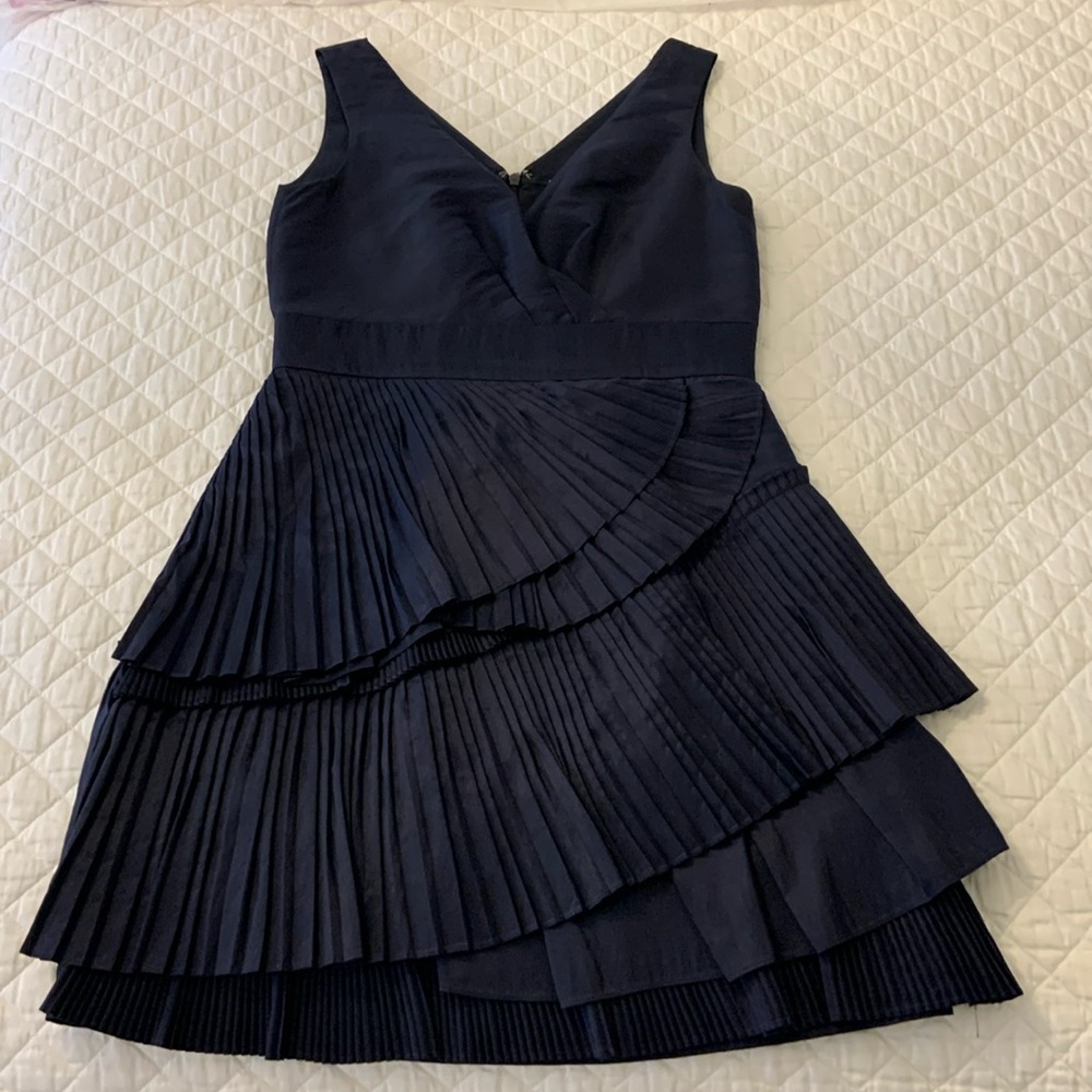 Navy Max & Cleo Flounce Cupcake Dress